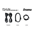 iiyama ProLite T2755MSC-B1 écran plat de PC 68,6 cm (27") 1920 x 1080 pixels Full HD LED Écran tactile Dessus de table Noir