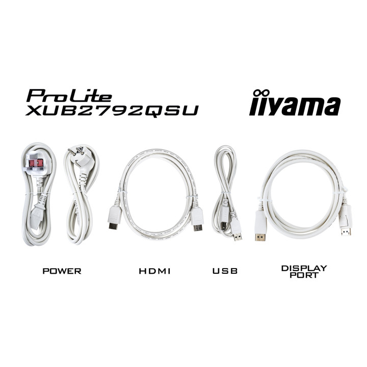 iiyama ProLite XUB2792QSU-W6 écran plat de PC 68,6 cm (27") 2560 x 1440 pixels Wide Quad HD LED Blanc