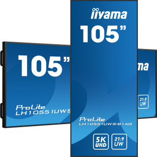 iiyama LH10551UWS-B1AG Écran d'affichage dynamique Écran plat de signalisation numérique 2,66 m (104.7") LED 500 cd/m² Full