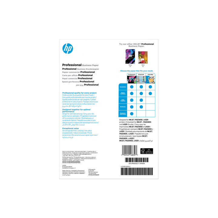 HP Papier Professional Business, brillant, 180 g/m2, A4 (210 x 297 mm), 150 feuilles