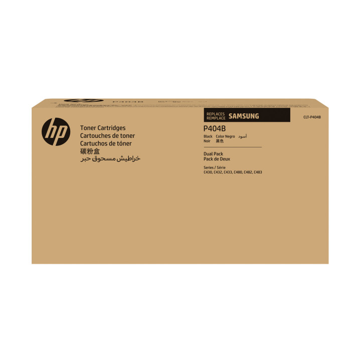 Samsung CLT-P404B Pack de 2 cartouches de toner noir authentiques
