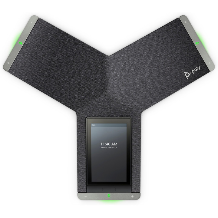 Poly Téléphone de conférence IP Trio C60 pour Microsoft Teams, radio complète et compatible PoE