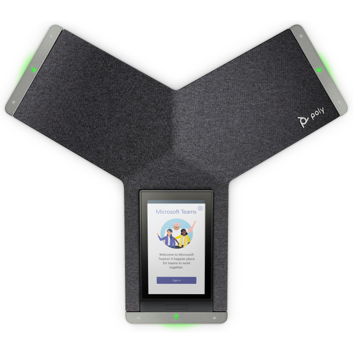 Poly Téléphone de conférence IP Trio C60 pour Microsoft Teams, radio complète et compatible PoE