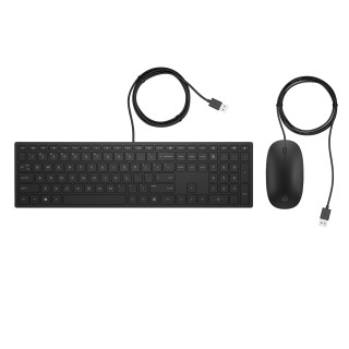HP PAV WIREDCOMBO KEYBOARD 400 FR clavier Souris incluse Bureau USB Noir