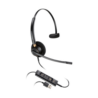 Poly Micro-casque EncorePro 515 monaural Certifié pour Microsoft Teams avec USB-A