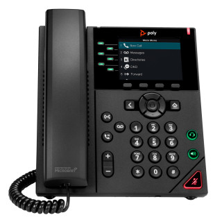 Poly Téléphone IP VVX 350 à 6 lignes et compatible PoE