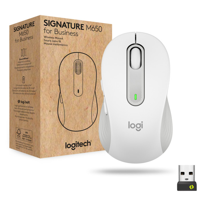 Logitech Signature M650 for Business souris Bureau Droitier Bluetooth Optique 4000 DPI