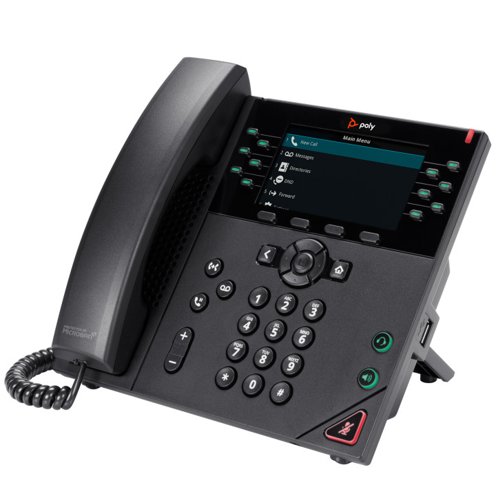 Poly Téléphone IP VVX 450 à 12 lignes et compatible PoE
