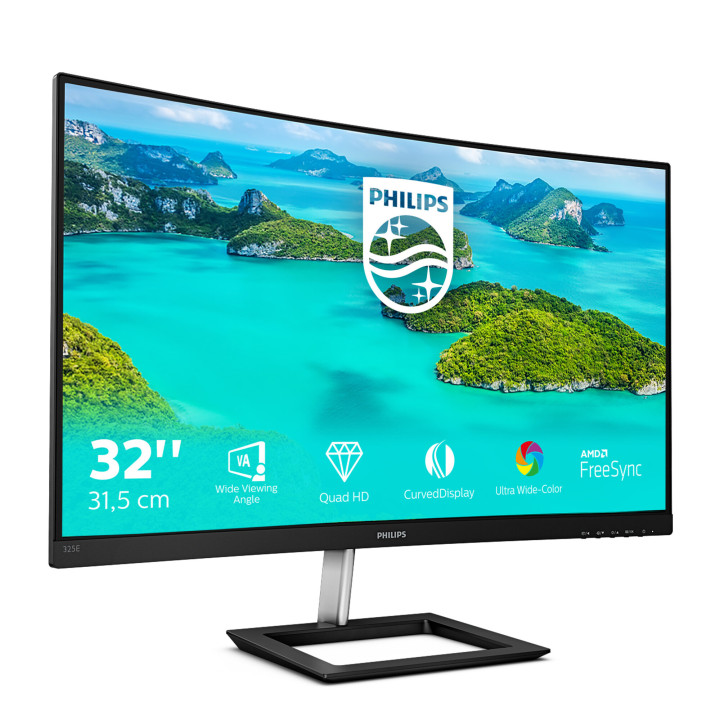 Philips E Line 325E1C/00 écran plat de PC 80 cm (31.5") 2560 x 1440 pixels Quad HD LCD Noir