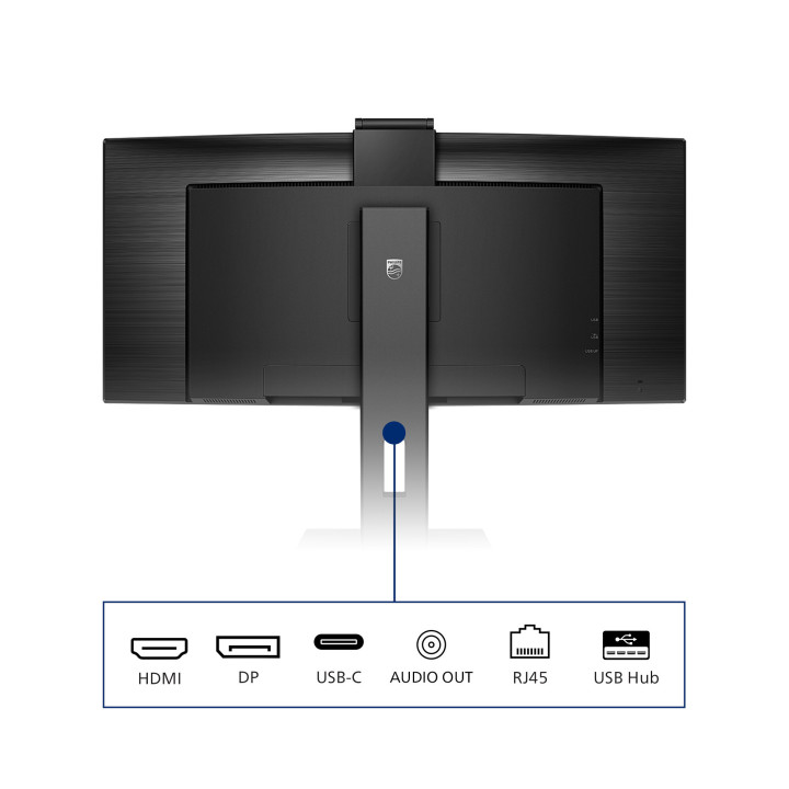 Philips P Line 346P1CRH/00 LED display 86,4 cm (34") 3440 x 1440 pixels UltraWide Quad HD Noir
