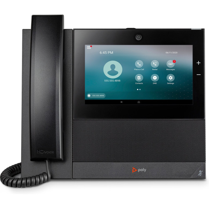 Poly Téléphone multimédia professionnel CCX 700 avec Open SIP et compatible PoE