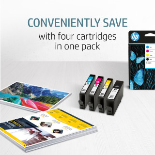 HP 963 Pack de 4 cartouches d'encre Noir/Cyan/Magenta/Jaune authentiques