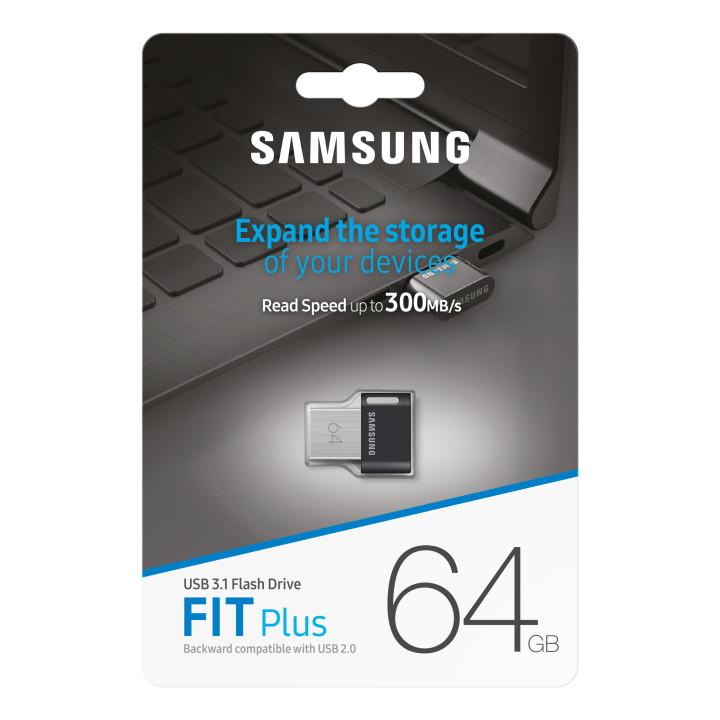 Samsung MUF-64AB lecteur USB flash 64 Go USB Type-A 3.2 Gen 1 (3.1 Gen 1) Gris, Argent