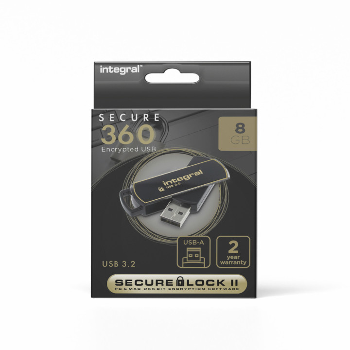Integral INFD8GB360SEC3.0 lecteur USB flash 8 Go 3.2 Gen 1 (3.1 Gen 1)