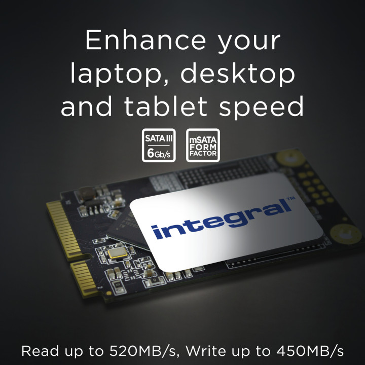 Integral INSSD128GMSA disque SSD 128 Go mSATA Série ATA III TLC