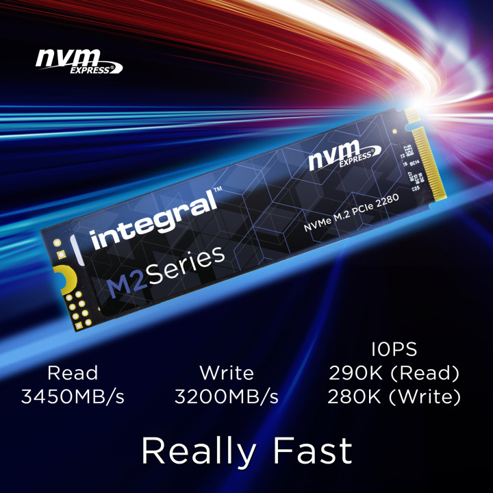 Integral INSSD500GM280NM2 disque SSD 500 Go M.2 PCI Express 3.1 NVMe 3D TLC