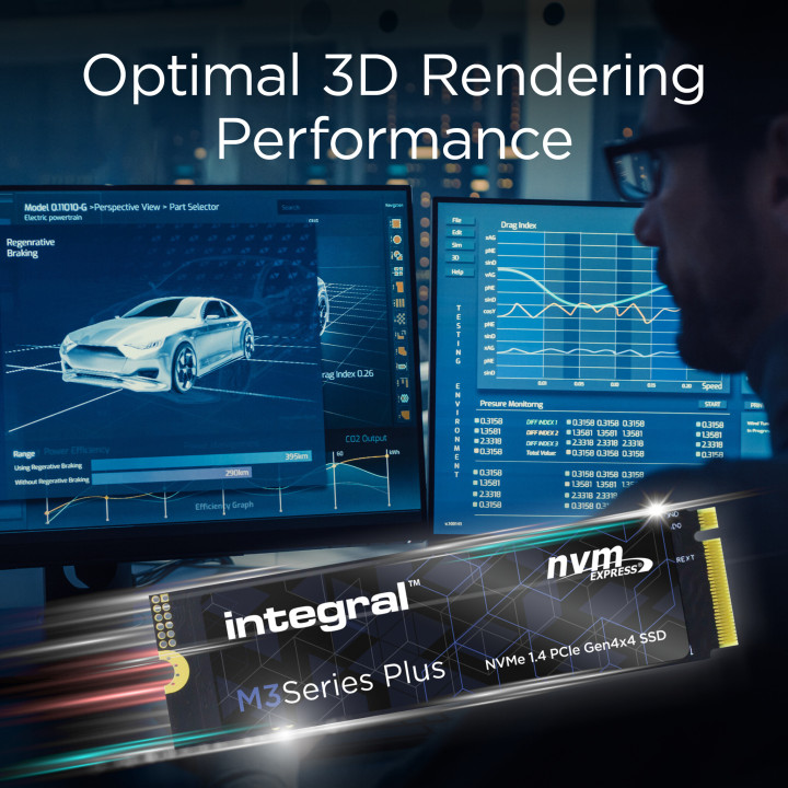 Integral INSSD2TM280NM3PX disque SSD 2 To M.2 PCI Express 4.0 NVMe TLC