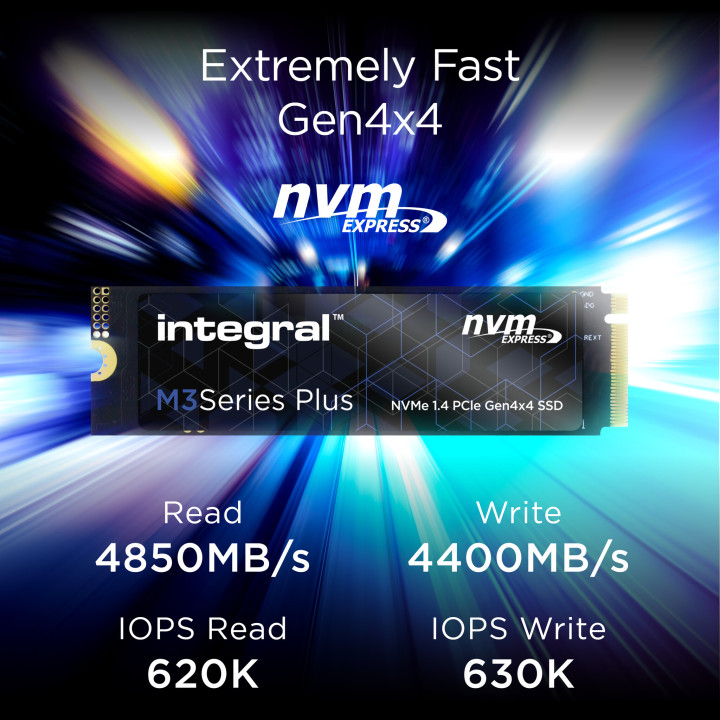 Integral INSSD2TM280NM3PX disque SSD 2 To M.2 PCI Express 4.0 NVMe TLC