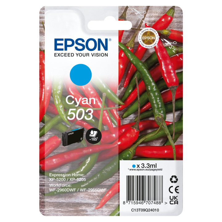 Epson 503 cartouche d'encre 1 pièce(s) Original Rendement standard Bleu