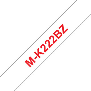 Brother M-K222BZ ruban d'étiquette Rouge sur blanc