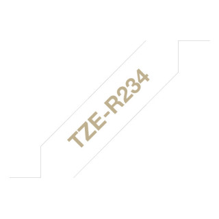 Brother TZE-R254 ruban d'étiquette Doré sur blanc