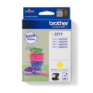 Brother LC221YBP cartouche d'encre 1 pièce(s) Original Rendement standard Jaune