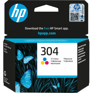 HP 304 Cartouche d’encre trois couleurs authentique