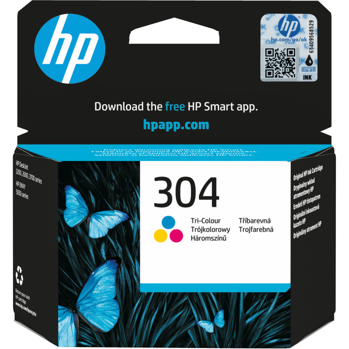 HP 304 Cartouche d’encre trois couleurs authentique