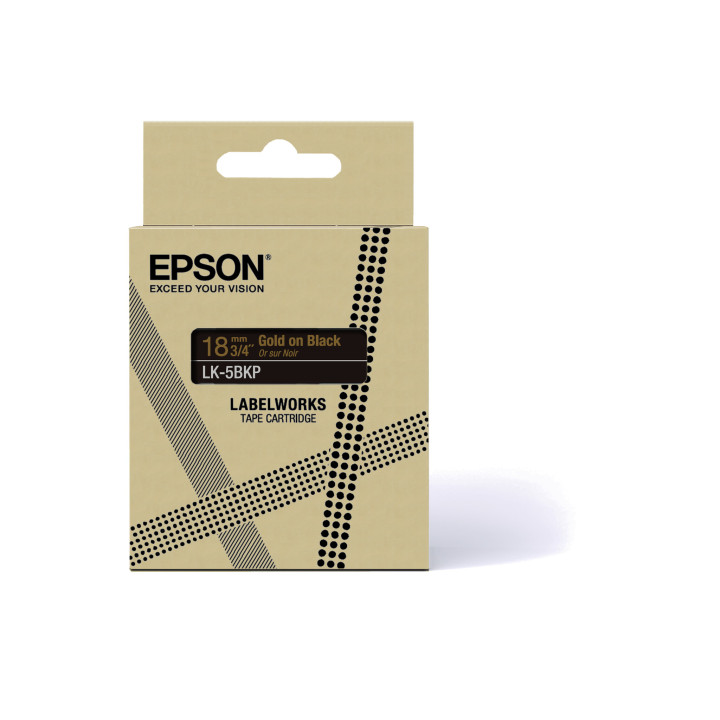 Epson LK-5BKP Noir, Or