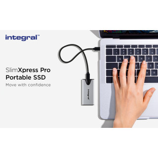 Integral SlimXpress Pro INSSD1TPORT3.2SLIMXS lecteur à circuits intégrés externe 1 To USB 3.2 Gen 2x2