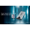 Integral SlimXpress Pro INSSD2TPORT3.2SLIMXS lecteur à circuits intégrés externe 2 To USB 3.2 Gen 2x2