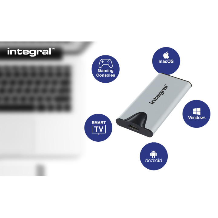 Integral SlimXpress Pro INSSD2TPORT3.2SLIMXS lecteur à circuits intégrés externe 2 To USB 3.2 Gen 2x2