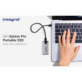 Integral SlimXpress Pro INSSD2TPORT3.2SLIMXS lecteur à circuits intégrés externe 2 To USB 3.2 Gen 2x2