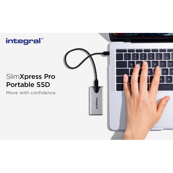 Integral SlimXpress Pro INSSD2TPORT3.2SLIMXS lecteur à circuits intégrés externe 2 To USB 3.2 Gen 2x2