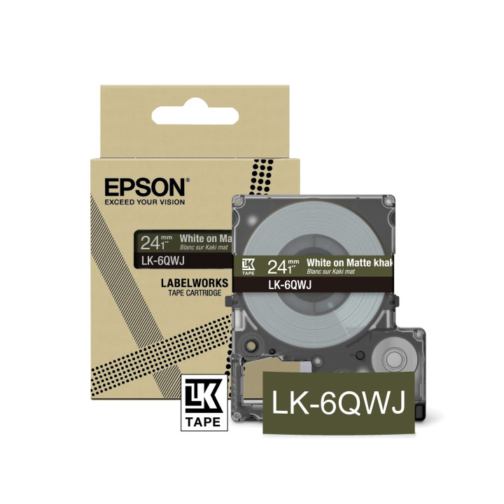 Epson LK-6QWJ Kaki, Blanc