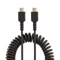 StarTech.com Câble de Charge Rapide USB-C de 1m, Robuste, Spiralé, Charge et Synchronisation, 3A, USB 2.0, Gaine TPE et Fibre
