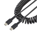 StarTech.com Câble de Charge Rapide USB-C de 1m, Robuste, Spiralé, Charge et Synchronisation, 3A, USB 2.0, Gaine TPE et Fibre