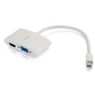 C2G 80936 câble vidéo et adaptateur Mini DisplayPort HDMI + VGA (D-Sub) Blanc