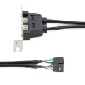 StarTech.com Equerre USB 2 ports - Adaptateur Slot USB - Faible Encombrement (LP)
