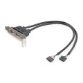 StarTech.com Equerre USB 2 ports - Adaptateur Slot USB - Faible Encombrement (LP)