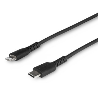 StarTech.com Câble USB-C vers Lightning Noir Robuste 1m - Câble de Charge/Synchronistation USB Type C vers Lightning Fibre Ar