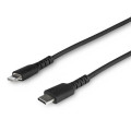 StarTech.com Câble USB-C vers Lightning Noir Robuste 1m - Câble de Charge/Synchronistation USB Type C vers Lightning Fibre Ar