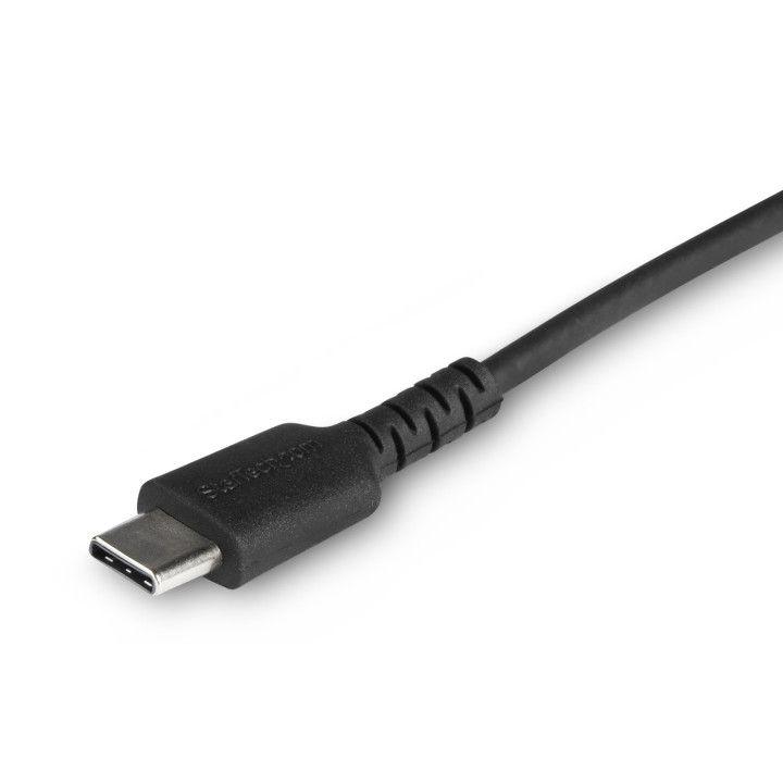 StarTech.com Câble USB-C vers Lightning Noir Robuste 1m - Câble de Charge/Synchronistation USB Type C vers Lightning Fibre Ar