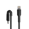 StarTech.com Câble USB-C vers Lightning Noir Robuste 1m - Câble de Charge/Synchronistation USB Type C vers Lightning Fibre Ar