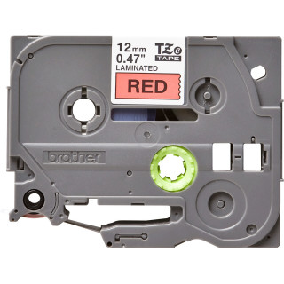 Brother TZe-431 - Cassette à ruban pour étiqueteuse originale – Noir sur rouge, 12 mm de large
