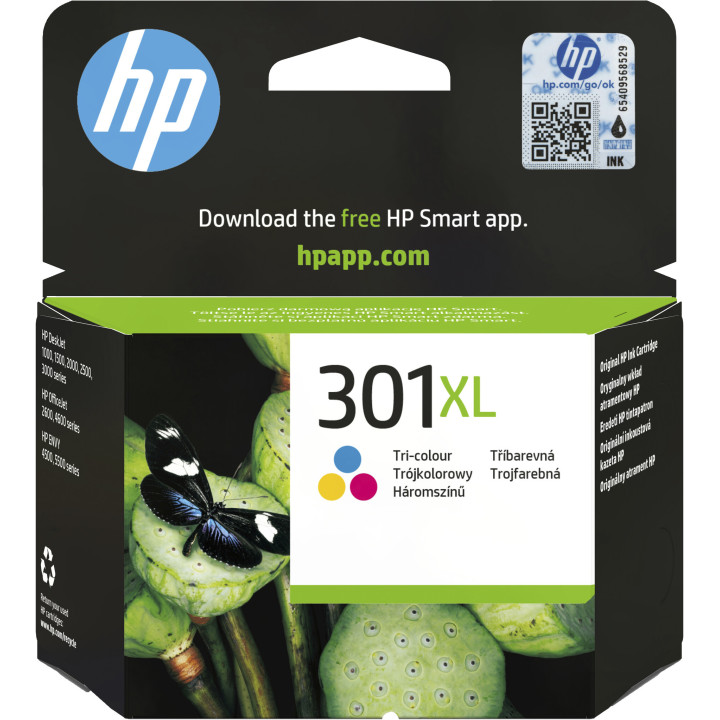 HP 301XL cartouche d'encre trois couleurs grande capacité authentique