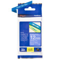 Brother TZe-535 - Cassette à ruban pour étiqueteuse originale – Blanc sur bleu, 12 mm de large