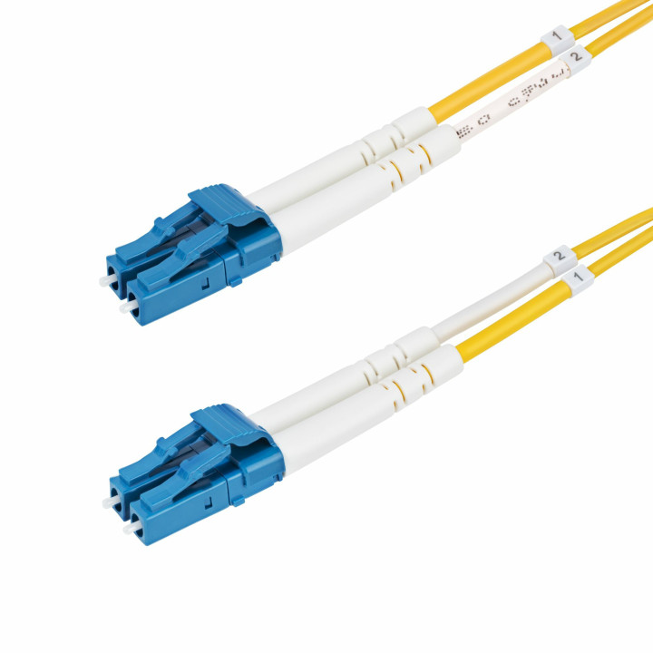 StarTech.com Câble Fibre Optique de 7m Duplex Monomode LC à LC (UPC) OS2, 9/125µm, 100G, Cordon Fibre Optique, Insensible à