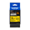 Brother TZe-S641 - Cassette à ruban pour étiqueteuse originale – Noir sur jaune, 18 mm de large