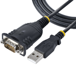 StarTech.com Adaptateur USB vers Série de 1m - Convertisseur DB9 Mâle vers USB - Adaptateur USB RS232, Prolific IC - Converti